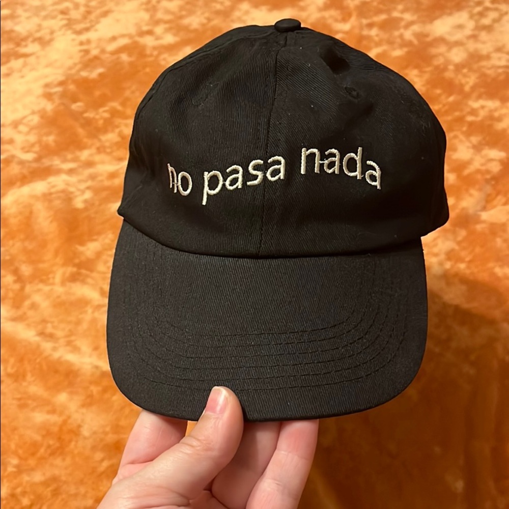 Black Cap with Adjustable Strap